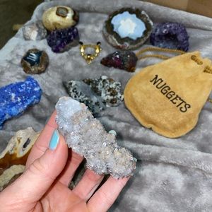 Raw Celestite Geode Druzy Crystal